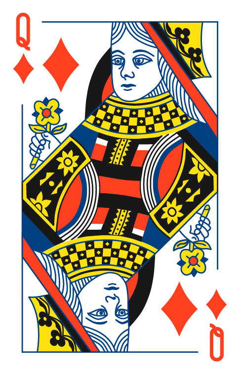 Queen of diamonds card